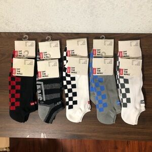 Vans Checker Men’s Ankle Socks 10 Pack Wholesale Misprint Size 6.5-9
